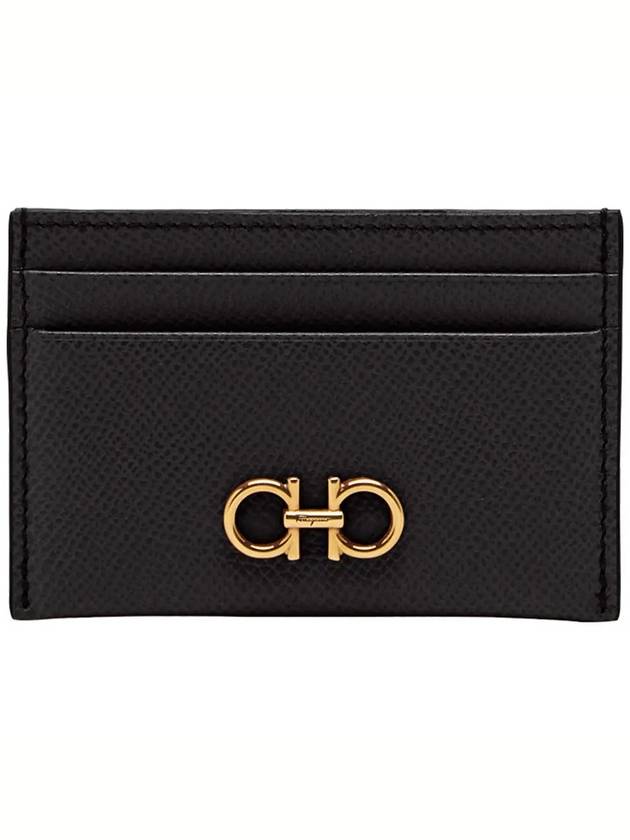 Gancini Card Wallet Black - SALVATORE FERRAGAMO - BALAAN 2