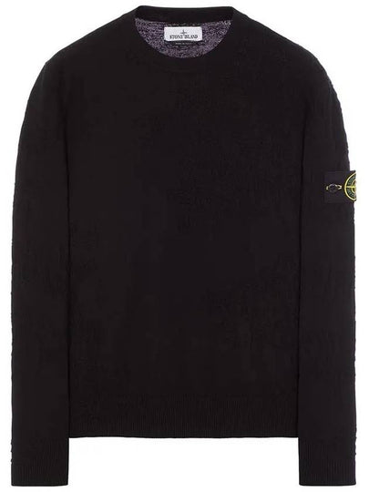 Soft Cotton Crewneck Knit Sweatshirt Black - STONE ISLAND - BALAAN 2