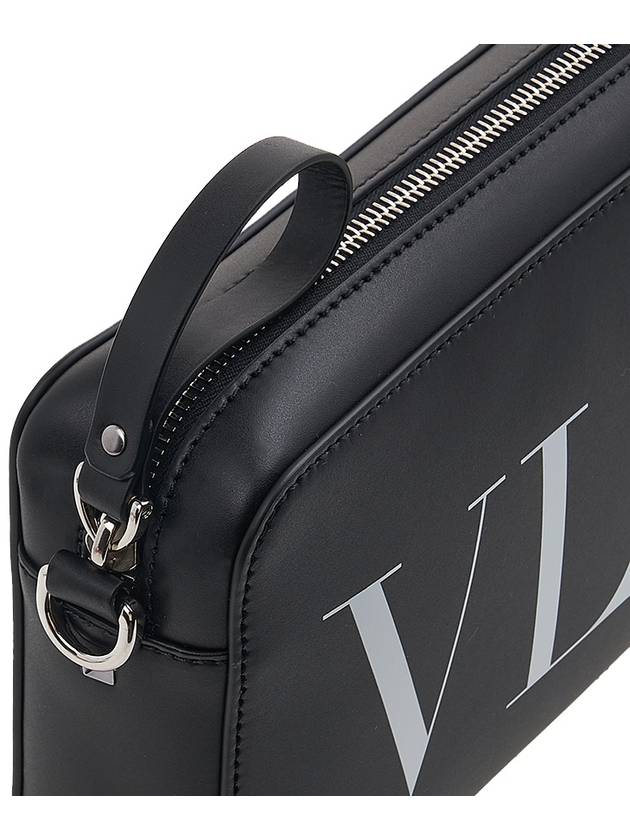 Garavani VLTN logo leather cross bag black - VALENTINO - BALAAN 10