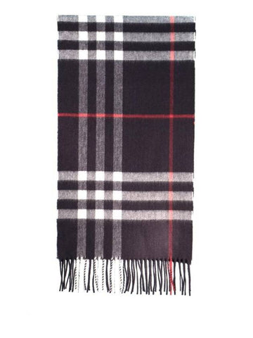 Check Cashmere Scarf Navy - BURBERRY - BALAAN 1