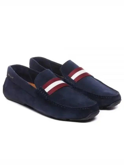 Perthy Suede Loafers Navy - BALLY - BALAAN 2