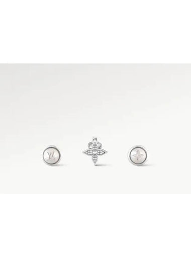 Pearls Fusion Earrings Set of 3 Brass and Resin Pearls M01856 - LOUIS VUITTON - BALAAN 1