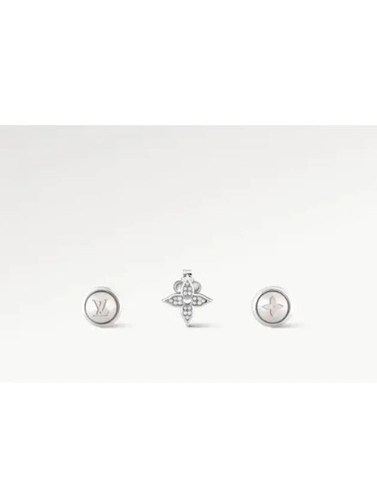 Pearls Fusion Earrings Set of 3 Brass and Resin Pearls M01856 - LOUIS VUITTON - BALAAN 1