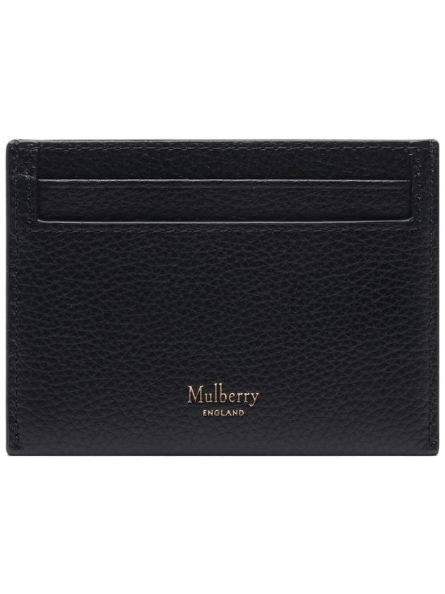 Continental Classic Small Grain Leather Card Wallet Black - MULBERRY - BALAAN 5