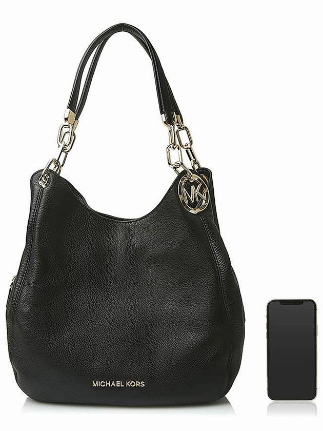 Lillie Large Pebbled Leather Shoulder Bag Black - MICHAEL KORS - BALAAN 7