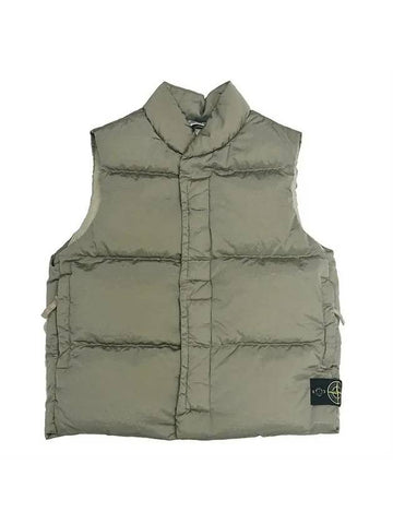 Kids Garment Dyed Nylon Metal Padded Vest Dove Grey - STONE ISLAND - BALAAN 1