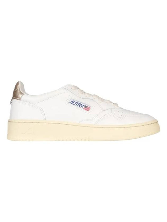 Medalist Goatskin Low Top Sneakers Gold White - AUTRY - BALAAN 1