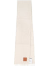 Anagram Fringe Mohair Scarf White - LOEWE - BALAAN 2