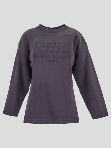 Logo Long Sleeve T-Shirt Purple - MAISON MARGIELA - BALAAN 1