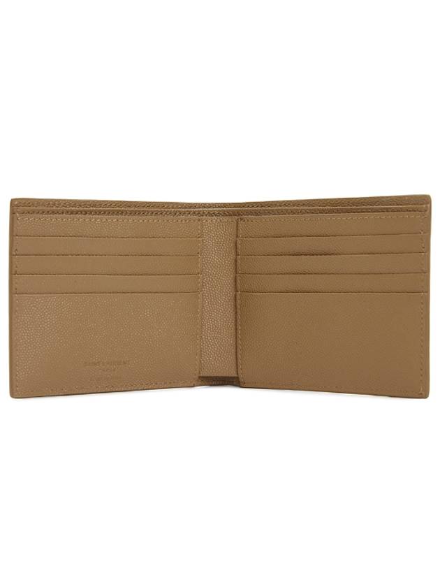 East West Leather Half Wallet Teak Wood - SAINT LAURENT - BALAAN 4