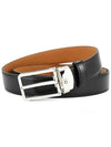 Color Pin Buckle Leather Belt Black - MONTBLANC - BALAAN.