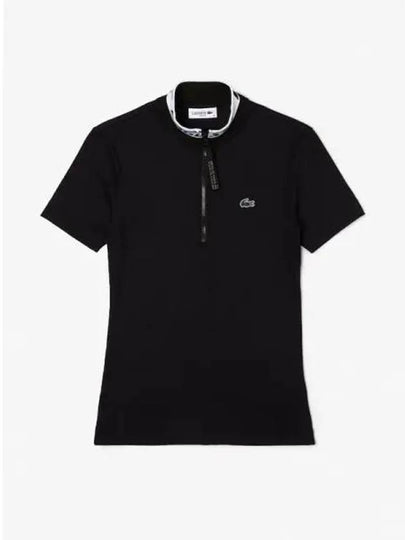 Ribbed zip up polo shirt DF5376 - LACOSTE - BALAAN 2