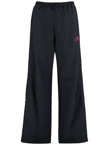 WoMen's Logo Nylon Wide Track Pants Black - BALENCIAGA - BALAAN 1