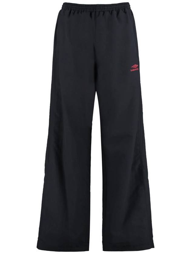 Women's Logo Nylon Wide Track Pants Black - BALENCIAGA - BALAAN 1