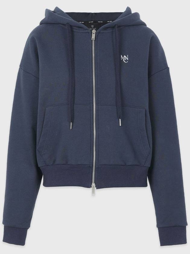 Women's Cheerleader Two-Way Zip Up Hoodie Navy - MICANE - BALAAN 9