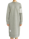 Classic Loopback 4-Bar Sweater Midi Dress Light Grey - THOM BROWNE - BALAAN 2