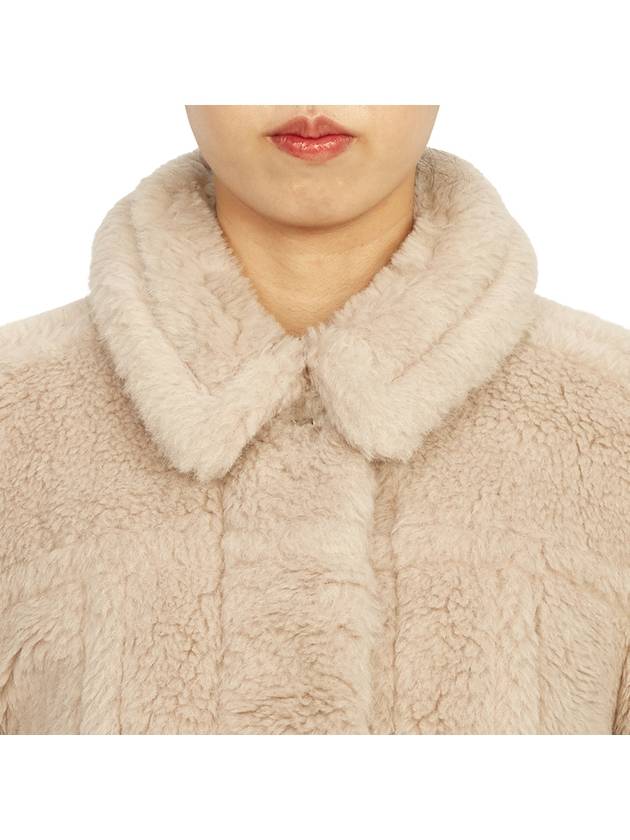 Alpaca Wool Teddy Jacket Beige - MAX MARA - BALAAN 8