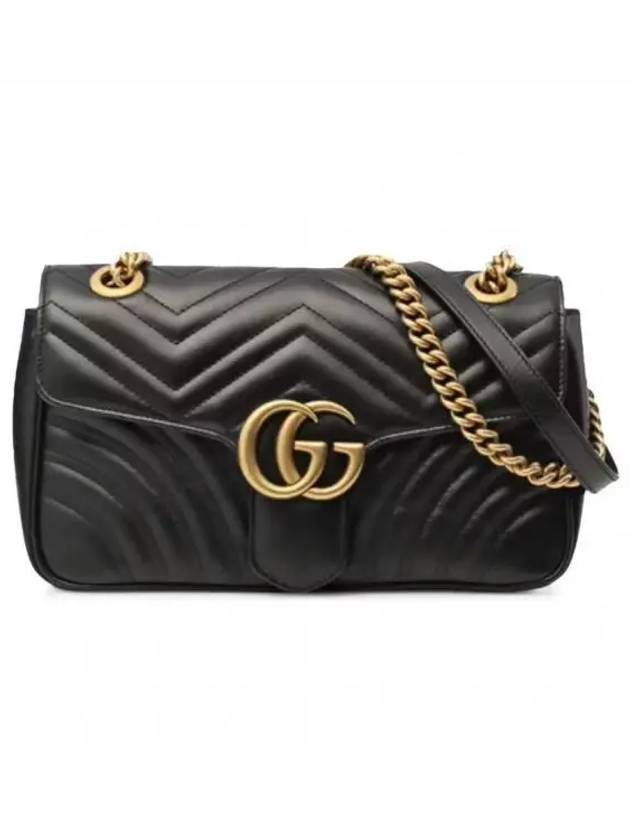 GG Marmont Matelasse Small Shoulder Bag Black - GUCCI - BALAAN 2