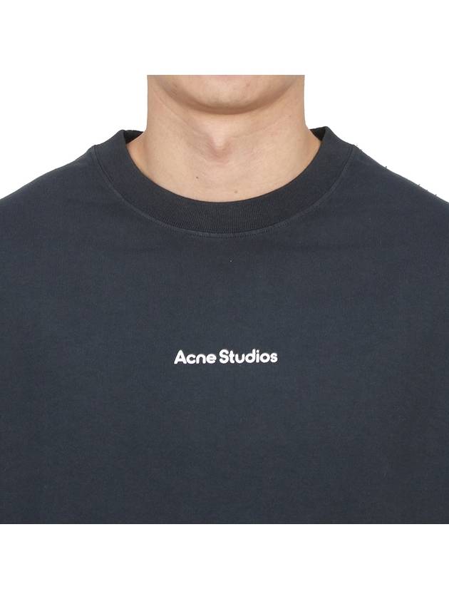 Stamp Logo Cotton Short Sleeve T-Shirt Black - ACNE STUDIOS - BALAAN 6