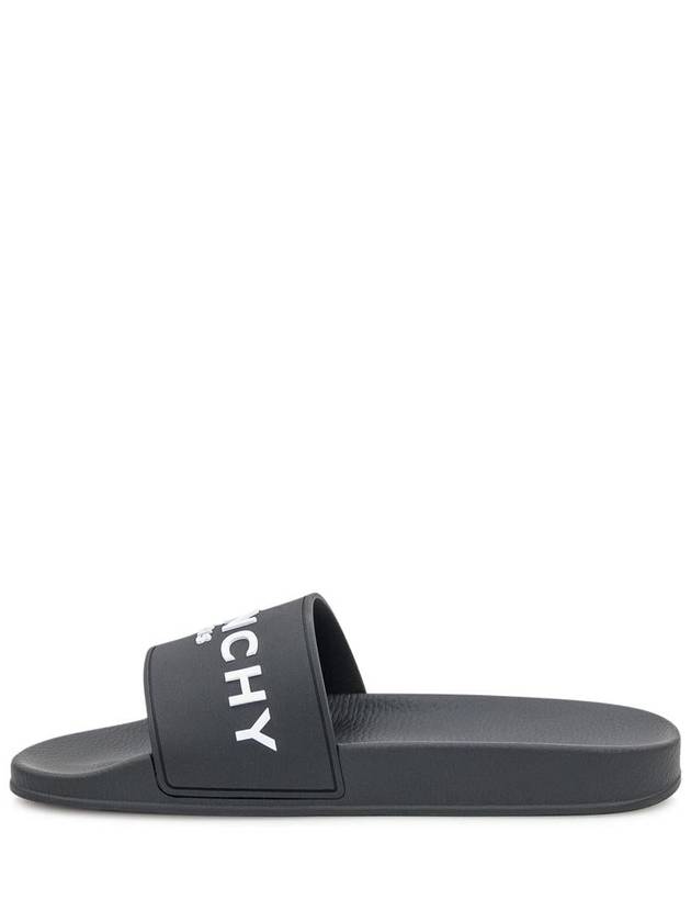 Logo Rubber Slide Slippers Black - GIVENCHY - BALAAN 5