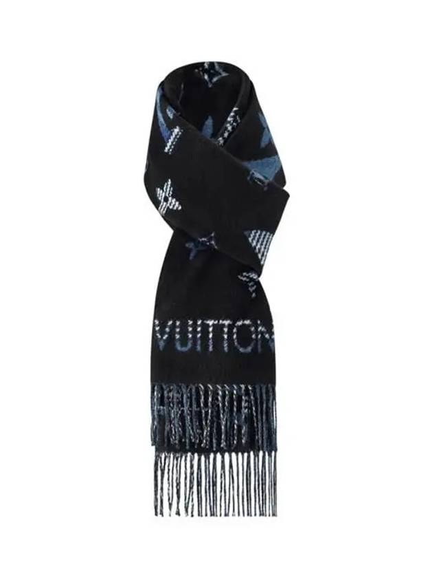 LV Galaxy Tartan Scarf Black - LOUIS VUITTON - BALAAN 3