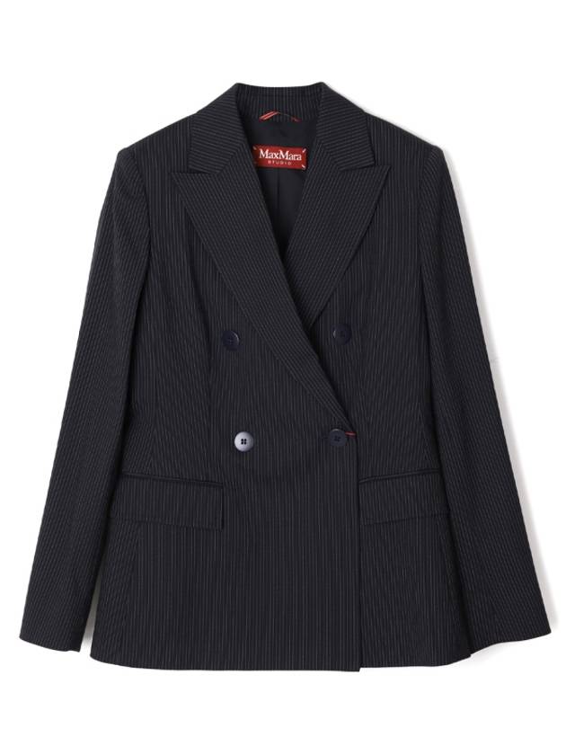 Sella Striped Blazer Jacket Navy - MAX MARA - BALAAN 1