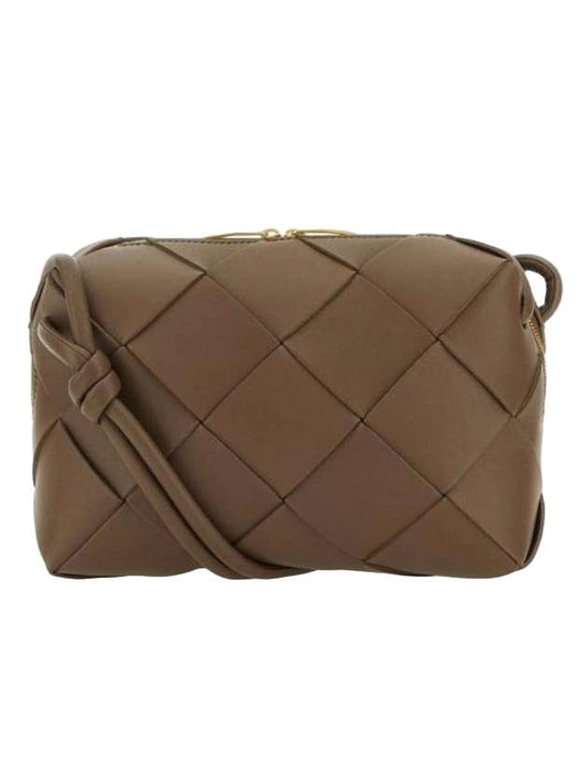 Cassette Intrecciato Small Cross Bag Brown - BOTTEGA VENETA - BALAAN 1