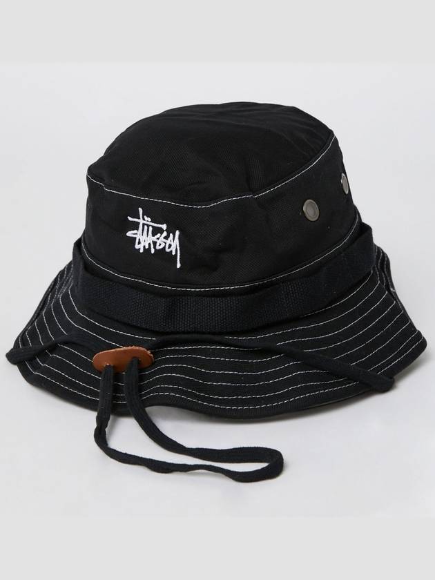 Contrast Topstitching Boonie Hat Black - STUSSY - BALAAN 5