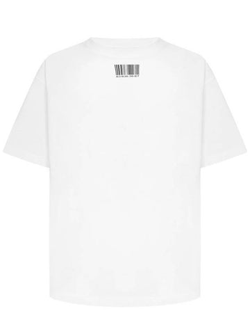 Barcode Printing Short Sleeve T Shirt White - VETEMENTS - BALAAN 1