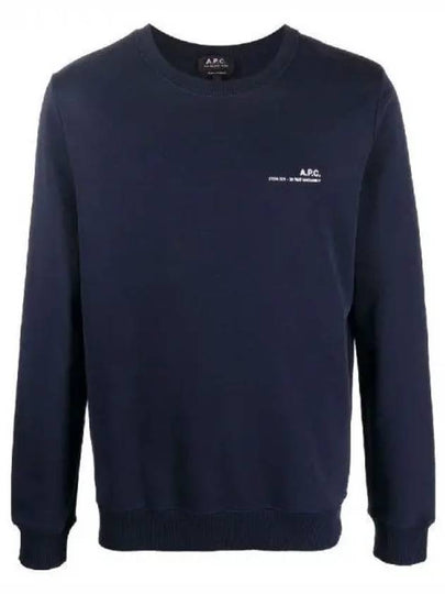 Item Logo Cotton Sweatshirt Navy - A.P.C. - BALAAN 2