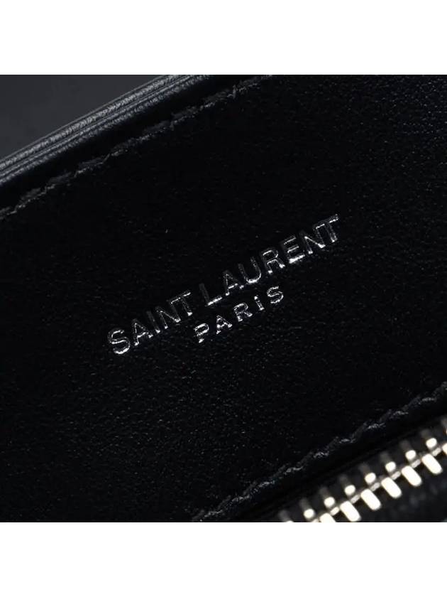 Silver Monogram Loulou Matelasse Y Leather Medium Shoulder Bag Black - SAINT LAURENT - BALAAN 10