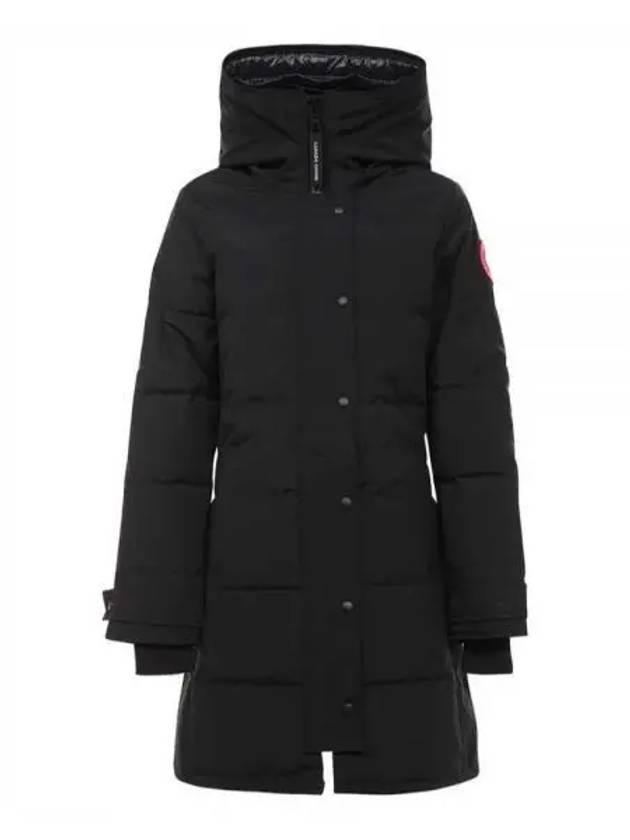 Women's Shelburne Logo Patch Hooded Parka Black - CANADA GOOSE - BALAAN 2