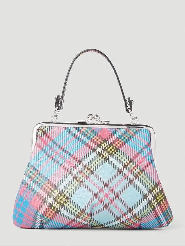 Granny Frame Check of Plaque Pulse Tote Bag - VIVIENNE WESTWOOD - BALAAN 3