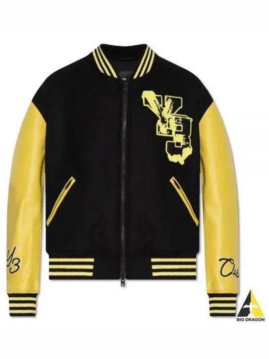 Letterman Striped Bomber Jacket Yellow - Y-3 - BALAAN 2