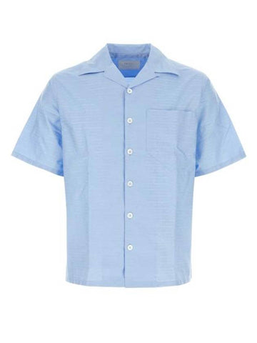 Long Sleeve Shirt UCS414S2211VJP F0012 Light Blue - PRADA - BALAAN 1