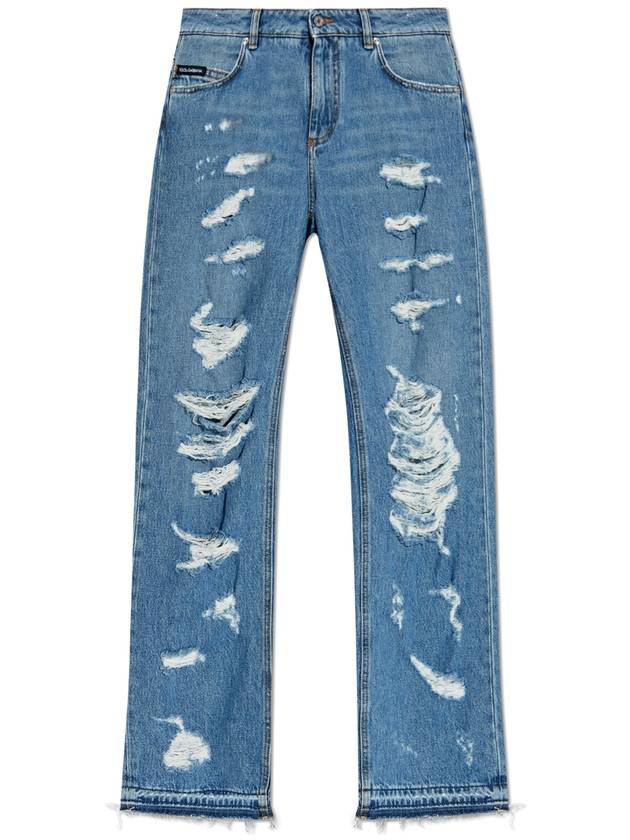 Dolce & Gabbana Jeans With Logo, Women's, Blue - DOLCE&GABBANA - BALAAN 1