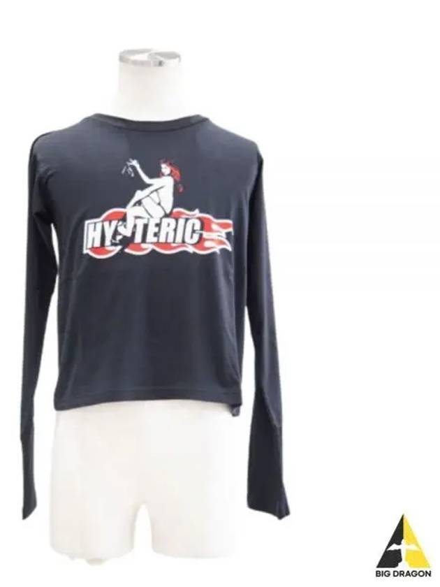 24 01241CL029 Frame Girl Long Sleeve T Shirt - HYSTERIC GLAMOUR - BALAAN 1