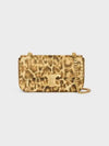 Claude Chain Leopard Print Triomphe Canvas Shoulder Bag Leopard - CELINE - BALAAN 2