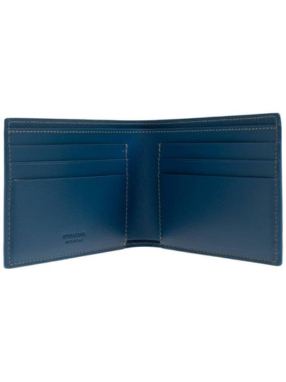 FERRAGAMO Leather Wallet, Men's, Navy Blue - SALVATORE FERRAGAMO - BALAAN 2