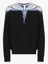 Icon Wing Print Crew Neck Sweatshirt Black Blue - MARCELO BURLON - BALAAN 6