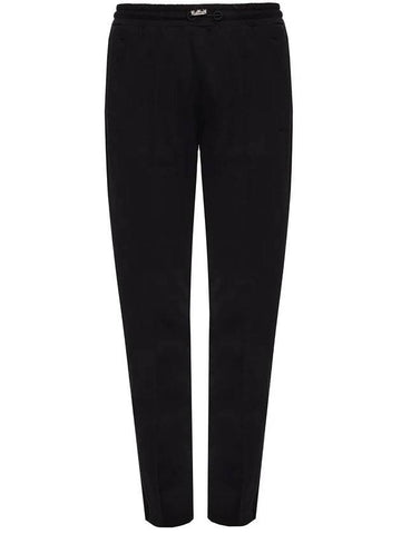 Women's Terry Track Pants Black - MONCLER - BALAAN.