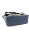 21 G977 Navy calfskin gold plated Gancini LOCK O medium flap cross bag - SALVATORE FERRAGAMO - BALAAN 5