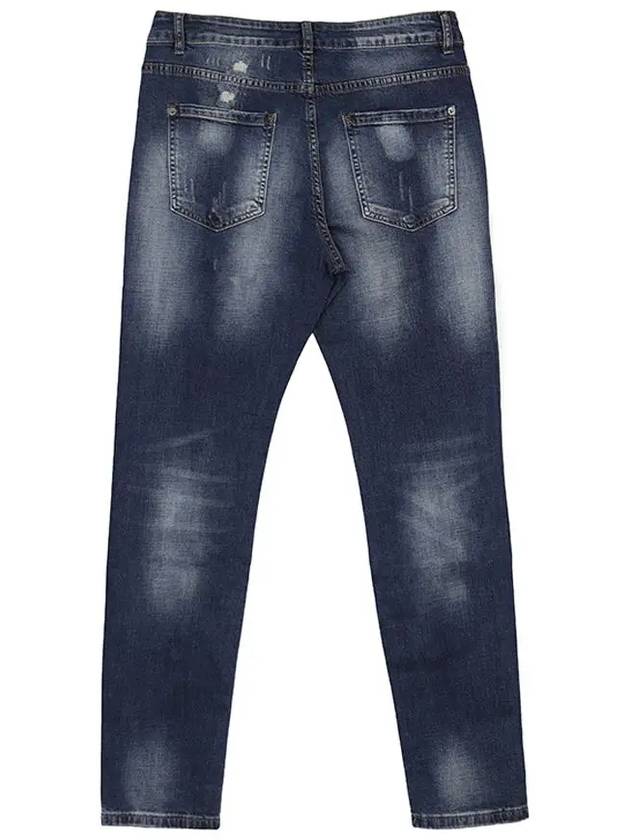 Men's thin slim fit casual distressed jeans AJN168 - IKALOOOK - BALAAN 2