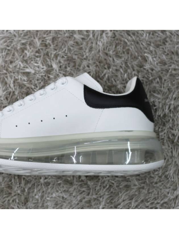 Oversized Clear Sole Low Top Sneakers Black White - ALEXANDER MCQUEEN - BALAAN 5