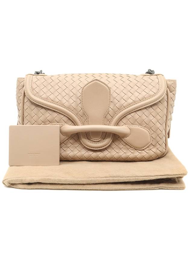 Women s Bottega Veneta 363799 Beige Color Intrecciato Nappa Weaving Rialto Shoulder Bag gt Gangbuk used luxury goods - BOTTEGA VENETA - BALAAN 3