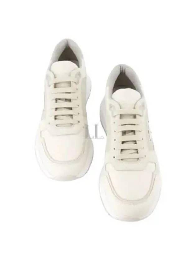 Nubuck Nylon Low Top Sneakers White - PRADA - BALAAN 2