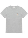 Fox Head Patch Regular Short Sleeve T-Shirt Grey - MAISON KITSUNE - BALAAN 3