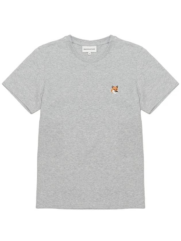 Fox Head Patch Regular Short Sleeve T-Shirt Grey - MAISON KITSUNE - BALAAN 3