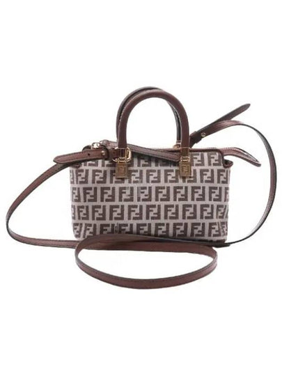 FF Small Fabric Tote Bag Brown - FENDI - BALAAN 2