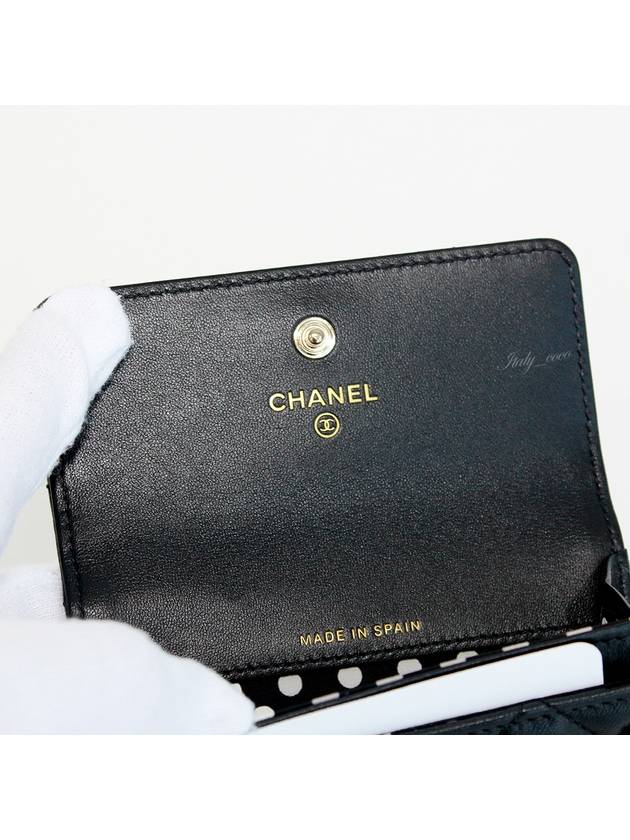 24SS Pre-Collection Pearl CC Classic Snap Card Wallet Lamb Skin AP3813 B15723 94305 - CHANEL - BALAAN 9